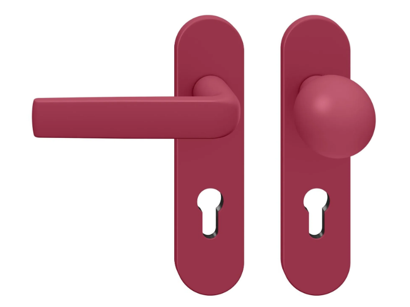 FSB 12 1267 - Powder coated aluminium door handle on back plate by FSB