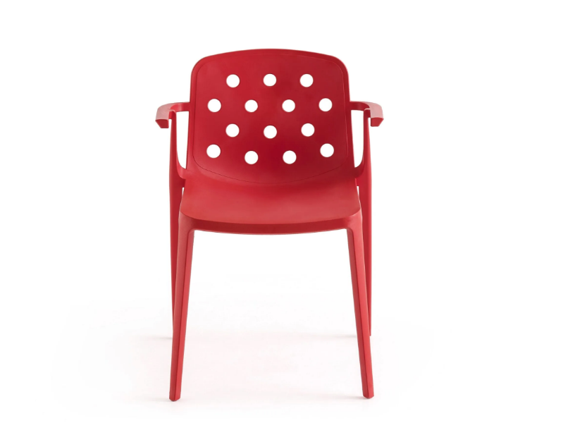 ISIDORA B - Stackable technopolymer chair with armrests by GABER