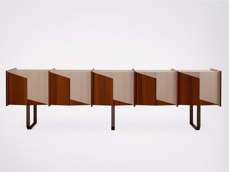 DIEDRO - Wooden sideboard with doors by Gallotti&Radice