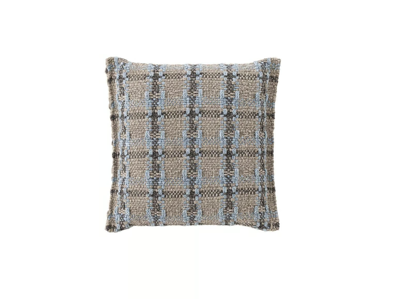 GARDEN LAYERS BLUE - Check square outdoor polypropylene cushion by GAN