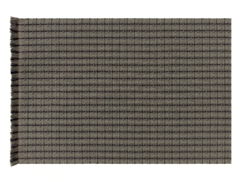 GARDEN LAYERS CHECKS. GREEN - Rectangular polypropylene outdoor rugs with geometric shapes by GAN