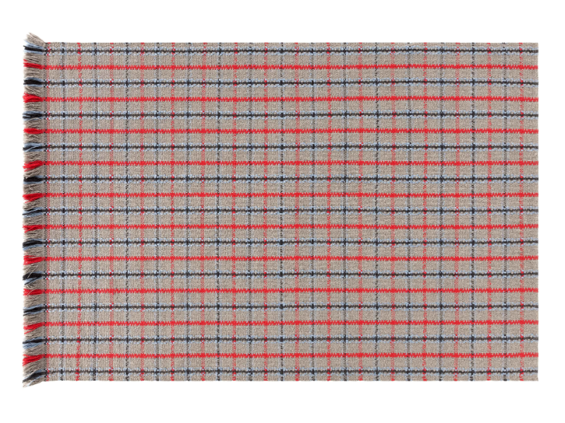 GARDEN LAYERS TARTAN. BLUE - Rectangular polypropylene outdoor rugs with geometric shapes by GAN