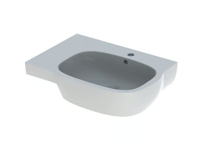 FANTASIA - Porcelain stoneware washbasin with overflow by Geberit