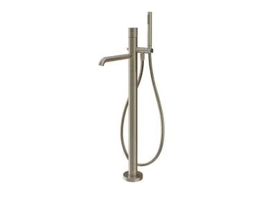 HABITO TRAME - Floor standing chromed brass bathtub mixer by Gessi