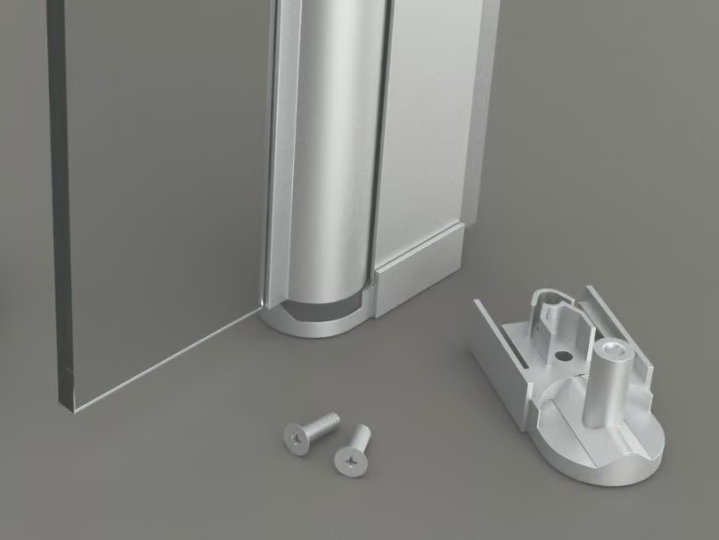 SHP01 - Anodized aluminium Shower door hinge by GH ITALY