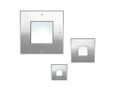 SPIA SQ - LED wall-mounted outdoor aluminium steplight by Ghidini Lighting