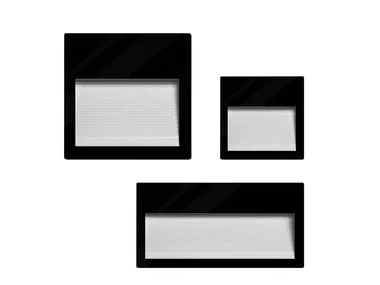 VERSO FLAT R SQ GLASS - LED wall-mounted outdoor aluminium steplight by Ghidini Lighting