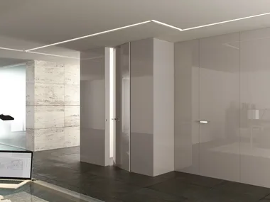 INFINITY SYSTEM LINEAR - Wooden boiserie / door by Ghizzi & Benatti