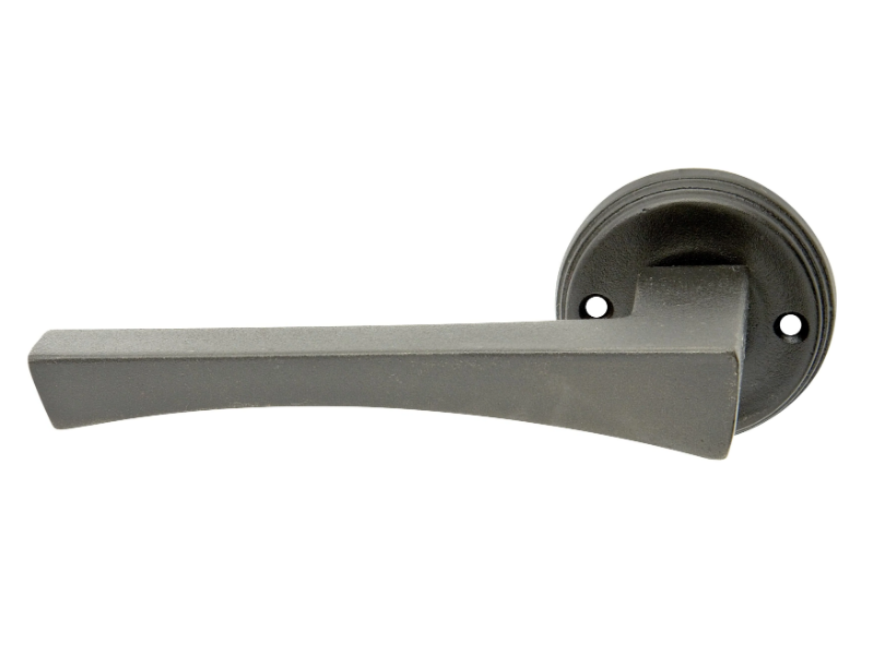 ARCO - Bronze door handle on rose by GIARA ART DESIGN-BRONZE