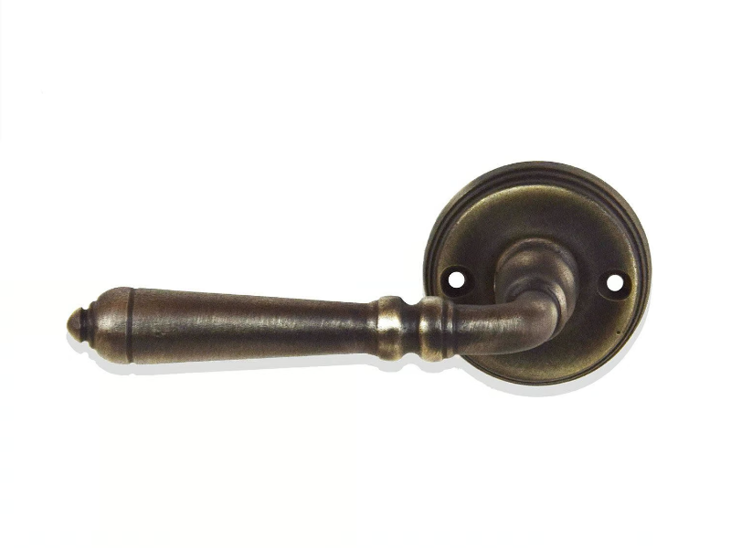PERLA PICCOLA - Bronze door handle on rose by GIARA ART DESIGN-BRONZE