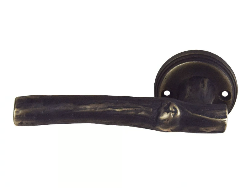 TRONCO - Bronze door handle on rose by GIARA ART DESIGN-BRONZE