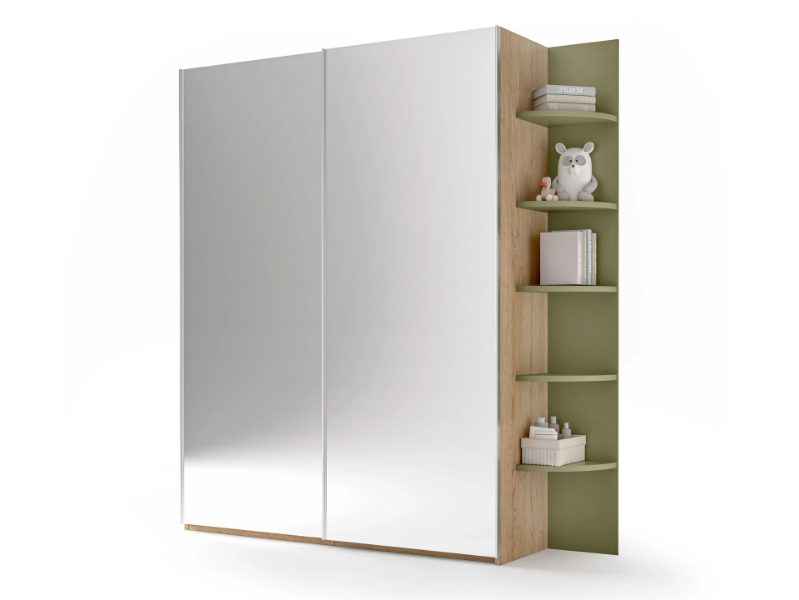 2501V + 8142 - Built-in wooden wardrobe with sliding doors by Giessegi