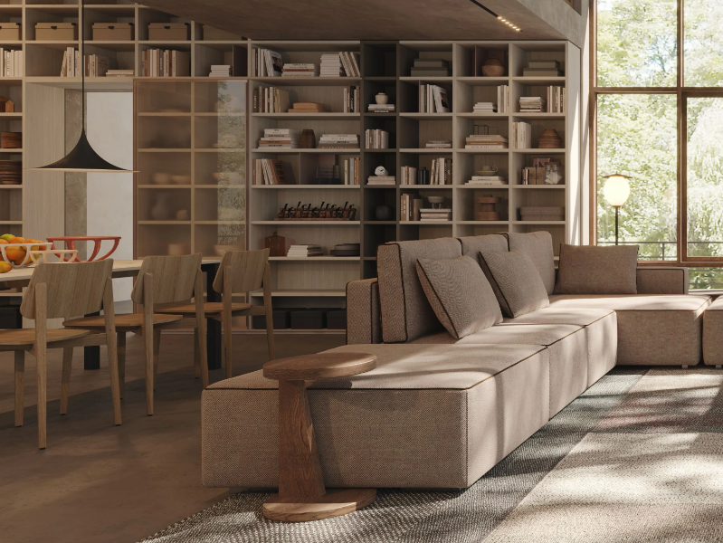 LV711 - Open Corner bookcase by Giessegi