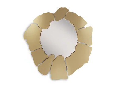 ISLET - Wall-mounted framed brass mirror by Ginger & Jagger