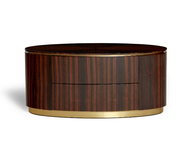 PERDIZ - Low wooden coffee table with storage space by Ginger & Jagger
