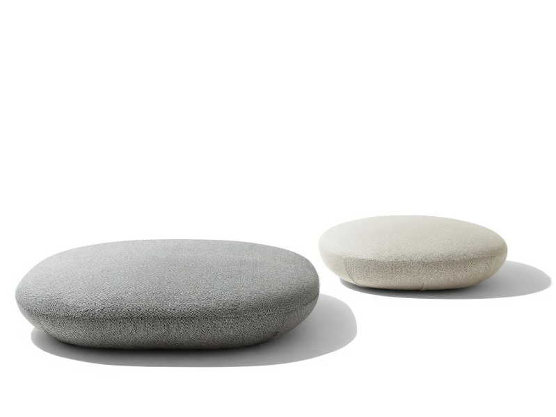 GALET - Fabric pouf with removable lining by Giorgetti