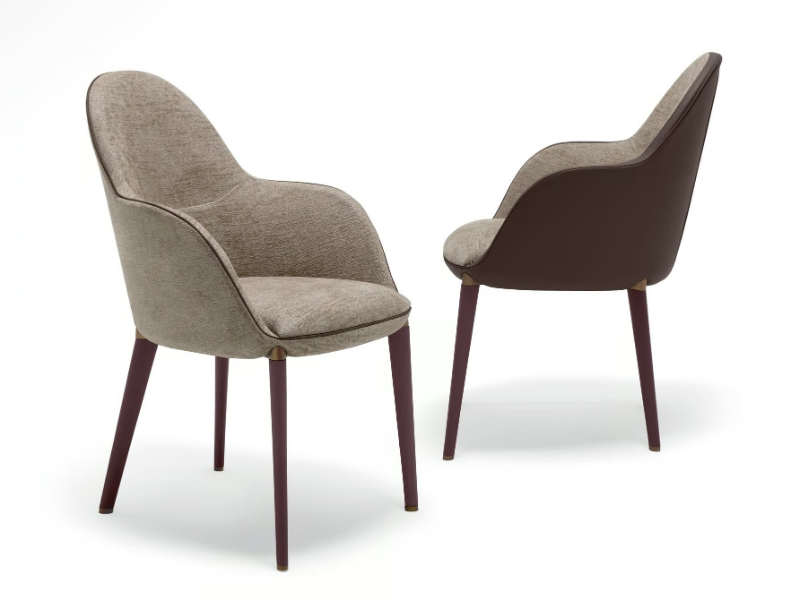 SELENE - Chair with armrests by Giorgetti