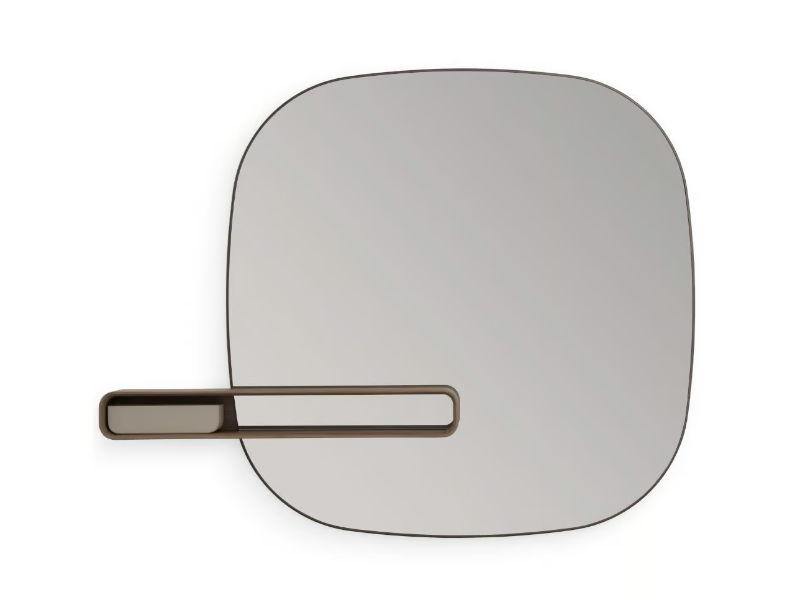 UYUNI - Wall-mounted hall mirror with shelf by Giorgetti