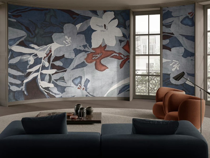ORANGERIE - Wallpaper with floral pattern by GLAMORA