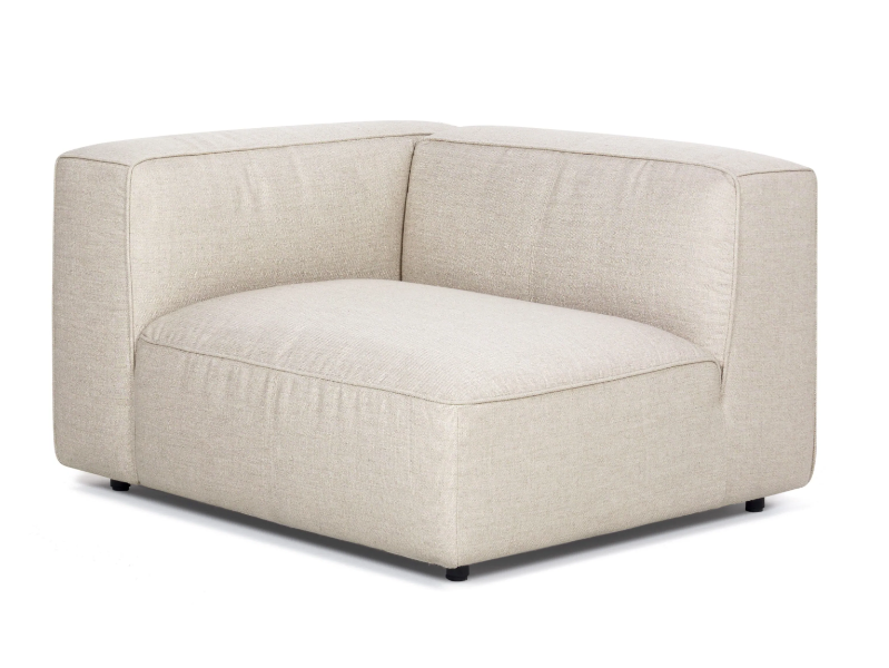 BUTTER SOFT - Corner leather armchair with armrests by grado design