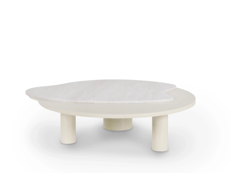BORDEIRA - Low wood and Rosa Egeo marble coffee table by Greenapple