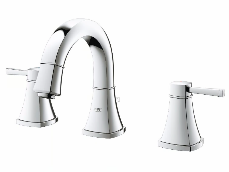 GRANDERA™ SIZE S - 3 hole countertop washbasin tap with pop up waste by Grohe