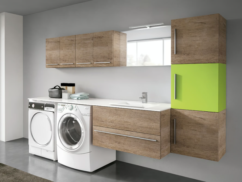 STORE 412 - Wall-mounted laundry room cabinet with sink by Gruppo Geromin