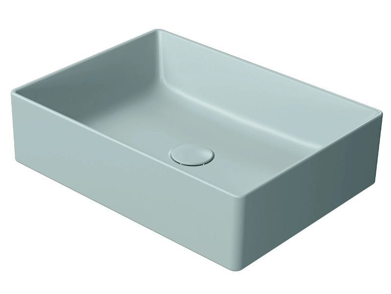COLOR ELEMENTS 50X37 - Countertop rectangular ceramic washbasin by GSI ceramica
