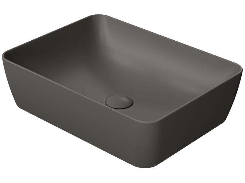 COLOR ELEMENTS 50X38 - Countertop rectangular ceramic washbasin by GSI ceramica