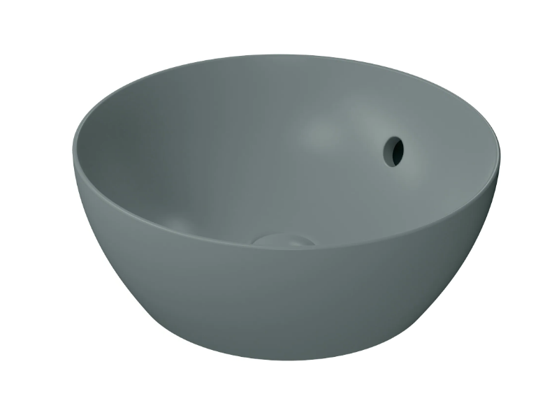 COLOR ELEMENTS Ø42 - Countertop round ceramic washbasin with overflow by GSI ceramica