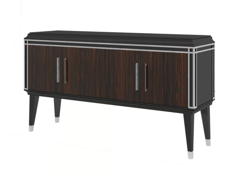 ALEXANDER - Wood veneer sideboard with doors by Guerra Vanni