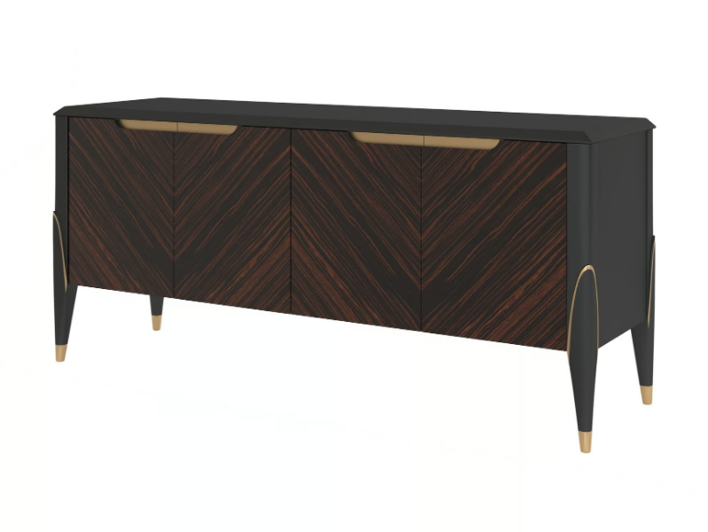ICONIC - Wood veneer sideboard with doors by Guerra Vanni