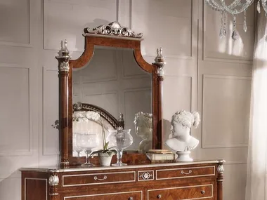 LUXURY - Rectangular framed wall-mounted solid wood mirror by Guerra Vanni