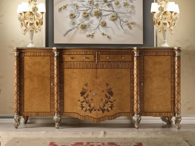 NOBLESSE - Solid wood sideboard with doors by Guerra Vanni
