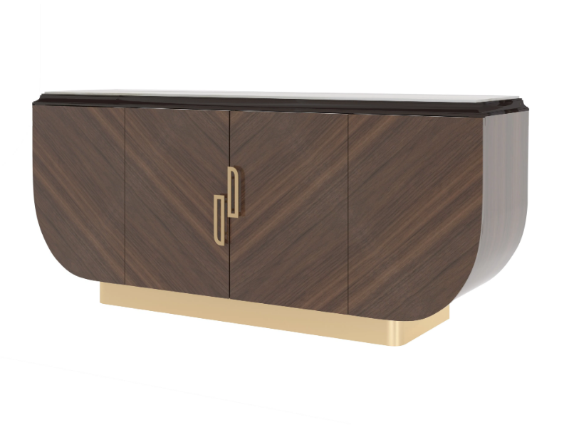 PANAREA - Solid wood sideboard with doors by Guerra Vanni