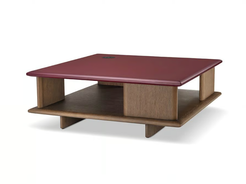 SALVER - Square wooden coffee table with storage space by HC28