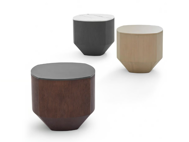 SKY - Round wooden coffee table for living room by HC28