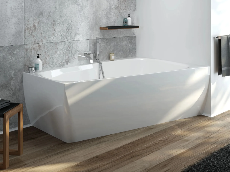 ISENSI - Corner asymmetric acrylic bathtub by Hoesch