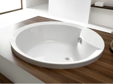ORLANDO - Built-in round 2 seater acrylic bathtub by Hoesch