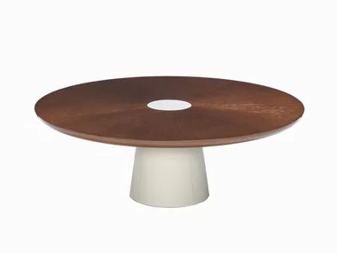 CORNEILLE - Round wooden coffee table by HUGUES CHEVALIER