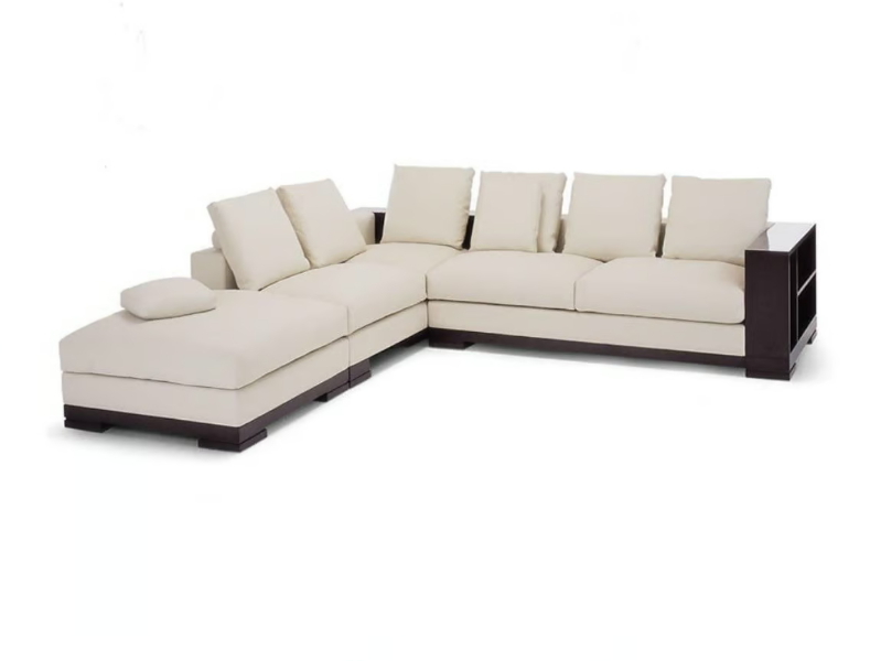 HADRIEN - Corner sofa with integrated magazine rack by HUGUES CHEVALIER