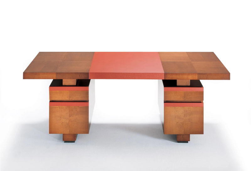 TAIPAN - Contemporary style rectangular wooden writing desk by HUGUES CHEVALIER