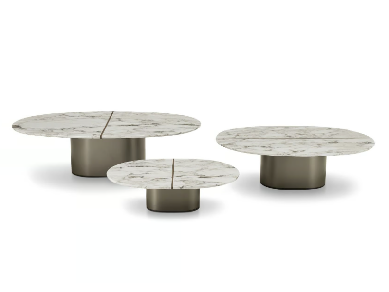 GIOTTO - Oval low marble coffee table for living room by i 4 Mariani