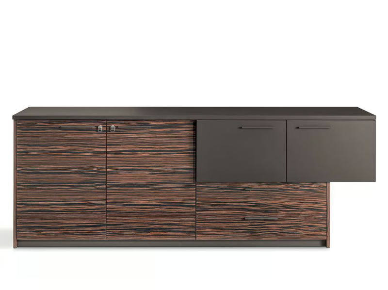INCA - Wooden office storage unit with hinged doors by i 4 Mariani