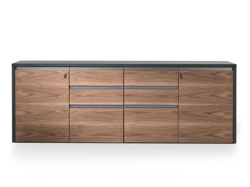 KEFA - Wooden office storage unit with hinged doors by i 4 Mariani