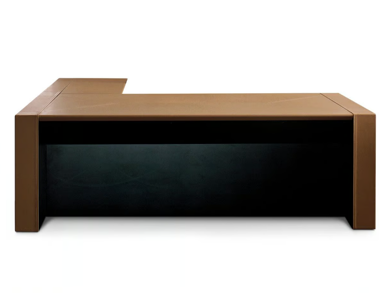 METEORA - L-shaped leather covered executive desk by i 4 Mariani