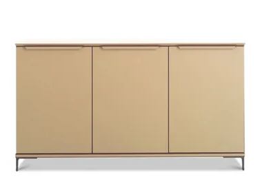 PASO DOBLE - Low tanned leather covered office storage unit with hinged doors by i 4 Mariani