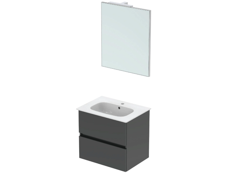 SMART COMPOSITIONS - Vanity unit with mirror and integrated washbasin by Ideal Standard