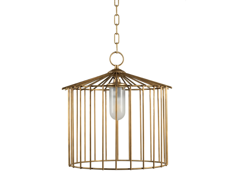 CAGE 01 OUT - Brass outdoor pendant lamp by Il Bronzetto