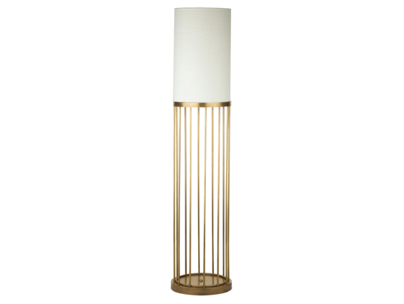 CAGE 02 - LED brass floor lamp by Il Bronzetto